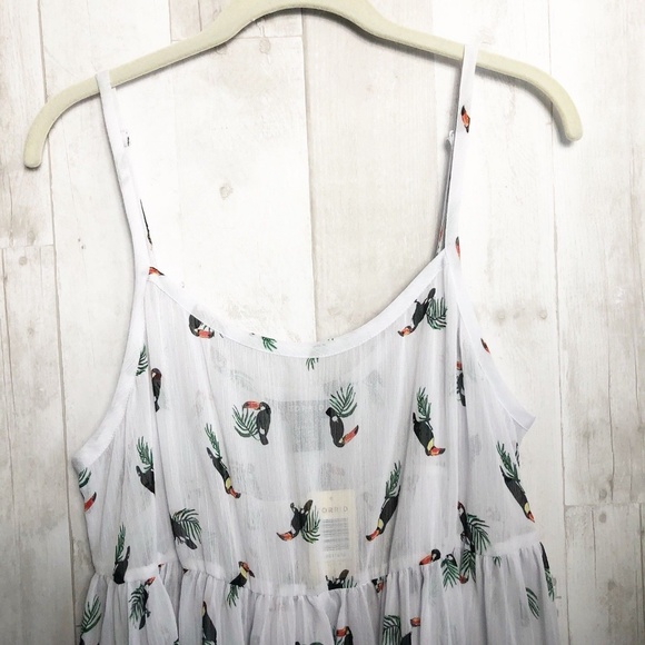 ❌SOLD❌ [Torrid] Toucan Semi Sheer Babydoll Blouse - Picture 5 of 8